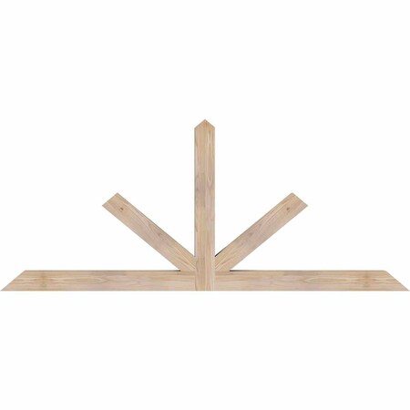 Ekena Millwork Saratoga Smooth Timber Gable Bracket, Douglas Fir, 72"W x 30"H x 3 1/2"D x 3 1/2"F, 10/12 Pitch GBW072X30X0404SAR00SDF